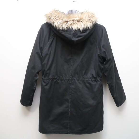 COMMUNITY Parka Aritzia Anion  Faux Fur-lined Hooded Winter Coat Black - Picture 10 of 10